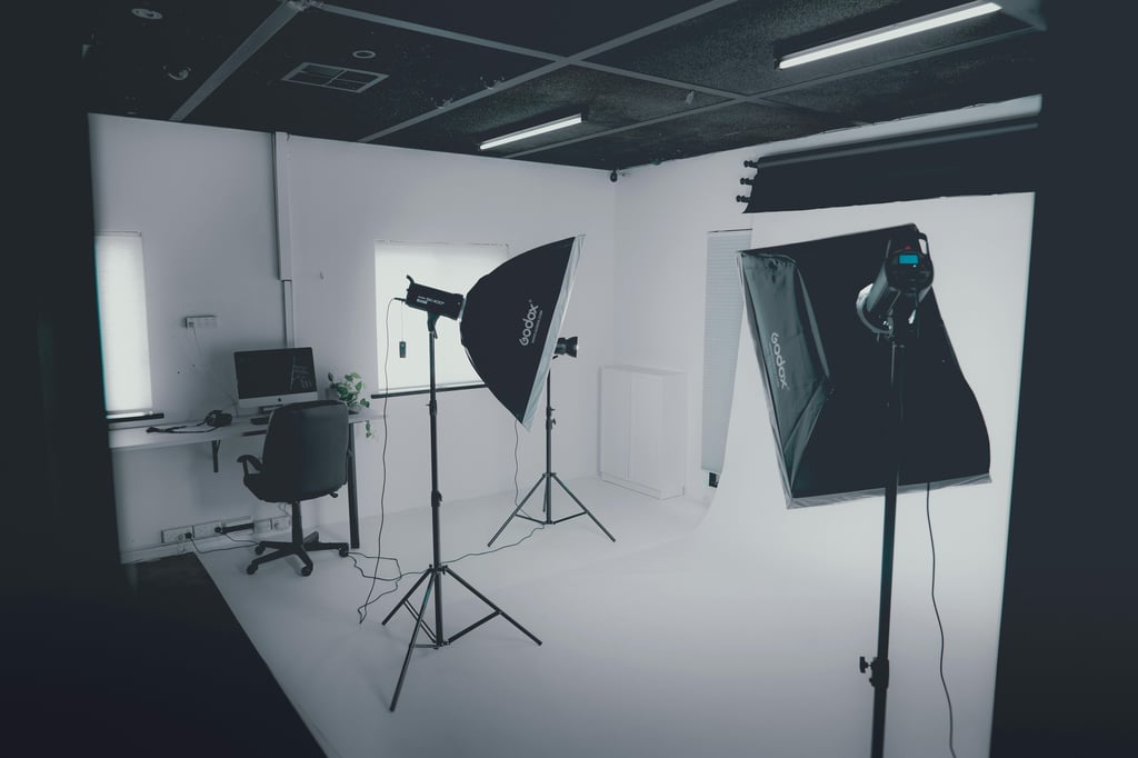sesión de fotografía en estudio